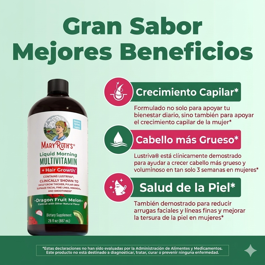 MaryRuth's®  Multivitaminico + Crecimiento del cabello