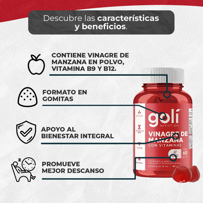 Gomas Goli® de vinagre de sidra de manzana